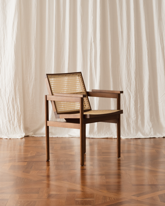 Cadeira com braços Lourdes - Palha