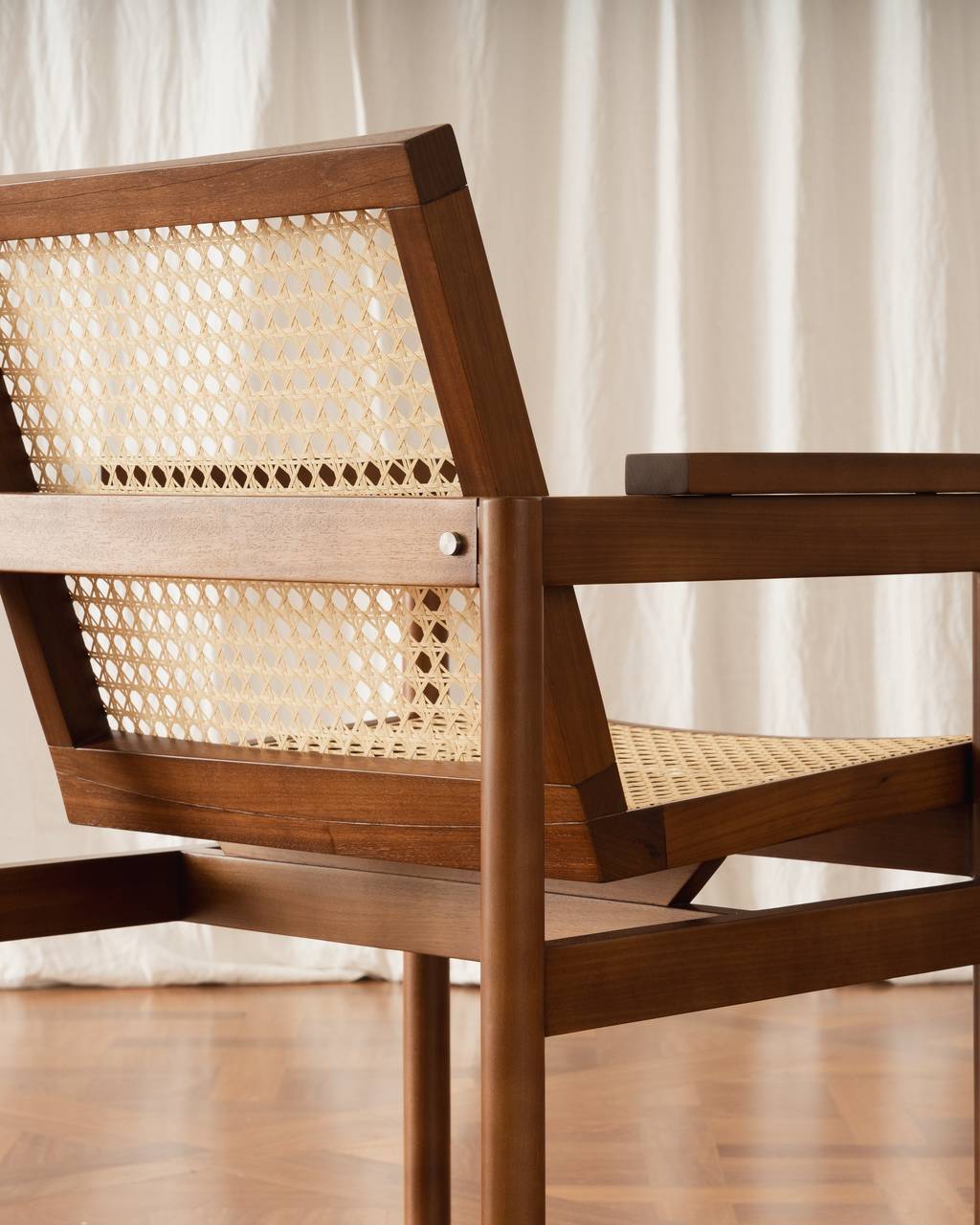 Cadeira com braços Lourdes - Palha